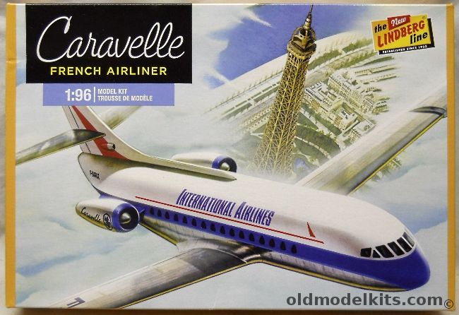 Lindberg 1/96 Caravelle with Full Interior - Clear Fuselage 1/2 / Crew / Passengers, HL513-12 plastic model kit